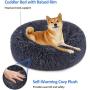 FOCUSPET Dog Bed Cat Bed Donut,Pet Bed Faux Fur Cuddler Round Comfortable for Small Medium Large Dogs Ultra Soft Calming Bed,Self Warming Indoor Sleeping Bed Multiple Sizes (20/24/32/40/46)