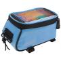 Roswheel Bicycle Bags Bike Bag Bicycle Front Tube Frame Cycling Packages Touch Screen Mobile Phone Bags Professional Bicycle Accessories (Blue S)