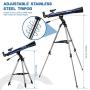 ESSLNB Telescope for Adults 700X70mm with K4/10/20 Eyepieces 525X Telescopes for Kids and Beginners Erect-Image Refractor Telescope with Stainless Steel Tripod Phone Mount and Red Dot Finderscope