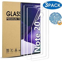 [3 Pack] Samsung Galaxy Note 20 Screen Protector, [Fingerprint Compatible] [Full Adhesive] [Case Frienldy] [Flexible Film] Screen Protector for Galaxy Note 20