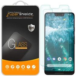 (2 Pack) Supershieldz for Google (Pixel 3 XL) Tempered Glass Screen Protector, 0.33mm, Anti Scratch, Bubble Free