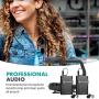 Movo MicRig-W2 Wireless Microphone + LED Light Filmmaker Bundle - Video Handle Camera Stabilizer with Dual Wireless Lavalier Microphone Compatible with DSLR Cameras, iPhone, Android Smartphones