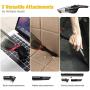 Solpuo Handheld Vacuum, Car Vacuum Cleaner, Powerful Suction Portable Vacuum Cleaner for Home and Car Cleaning, Lightweight Hand Wireless Vacuum Cleaner Powered by USB Quick Charge Tech - Red