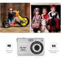 Andoer Mini Digital Camera with 2pcs Rechargeable Batteries 720P HD 8X Digital Zoom Anti-Shake 2.7inch LCD Screen for Kids Children Holiday