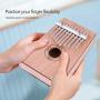 Kalimba DIY Kit, 10 Keys Thumb Piano Set Mahogany Finger Percussion Mbira Musical Instrument for Music Lover, Beginner & Children