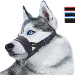 Nylon Dog Muzzle for Small,Medium,Large Dogs Prevent from Biting,Barking and Chewing,Adjustable Loop