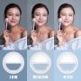 Meifigno Phone Selfie Ring Light, [Rechargeable] with 36 LED Lights, 3-Level Adjustable Brightness Clips On Makeup Light for iPhone X Xr Xs Max 7 8 Plus 11 12 Pro Android iPad Laptop Sumsung, White