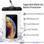 F-color Waterproof Case, 4 Pack Floating Clear Waterproof Phone Pouch TPU Dry Case Compatible iPhone X 8 7 7 Plus Home Button for iPhone, Google Pixel, Samsung, HTC, LG, Blue Black Orange Pink