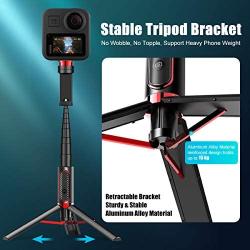 Selfie Stick Tripod, CAFELE All in One Extendable Tripod Stand with Detachable Bluetooth Remote,Lightweight Aluminum Tripod for iPhone 11/XS MAX/X/8/8 Plus, Galaxy S10/S9/S9 Plus, More