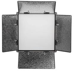 Ikan Lyra (3X) Bi-Color 3200K-5600K Soft Panel (1) 1 x 1 Studio & Field LED Lighting Kit, Includes Barn Doors, Stands and Case, Bi-Color Adjustable (LB10-3PT-KIT) - Black