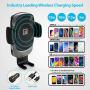 Ultimate Wireless Car Charger by Fiora 15W Qi Wireless Fast Charge QC 3.0 Adapter Automatic Clamping Phone Mount Holder Compatible iPhone 11 Pro/11/XS/XR/X/8/8 Plus, Samsung Galaxy Note 9/S10/S9/S8