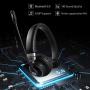 Bluetooth Headset 5.0, Pro 24 Hrs Talktime Noise Cancelling Wireless Headset with Mute Button for Cell Phones Business Office Trucker-M91