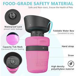 lesotc Pet Water Bottle for Dogs, Dog Water Bottle Foldable, Dog Travel Water Bottle, Dog Water Dispenser, Lightweight & Convenient for Travel BPA Free