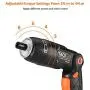 TACKLIFE Cordless Screwdriver, 3.6V 2.0Ah Electric Screwdriver Rechargeable, Adjustable 3 Position Handle, 31pcs Screwdriver Bits, 6 Torque Setting, 1 N.m to 4 N.m, Front&Rear Light, SDH13DC TACKLIFE Cordless Screwdriver, 3.6V 2.0Ah Electric Screwdriver Rechargeable, Adjustable 3 Position Handle, 31pcs Screwdriver Bits, 6 Torque Setting, 1 N.m to 4 N.m, Front&Rear Light, SDH13DC