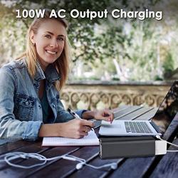 AC Outlet Portable Laptop Power Bank, Universal 116Wh/31200mAh 100W Travel Laptop Charger, External Battery Pack for MacBook, Acer, HP, Samsung, Dell, ASUS, Lenovo, Notebook, Black