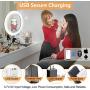 Selfie Ring Light with Tripod Stand & Phone Holder, MOHOO 10 Led Light Ring Makeup Selfie Light Dimmable 3 Light Modes & 10 Brightness for Live Stream YouTube Tiktok Vlog Video Photography