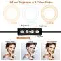 8 Ring Light with Tripod Stand & Phone Holder for Selfie, Makeup,Live Streaming & YouTube Video,3 Light Modes and 10 Brightness Level,Dimmable Desk Makeup Ring Light 8 Ring Light with Tripod Stand & Phone Holder for Selfie, Makeup,Live Streaming & YouTube Video,3 Light Modes and 10 Brightness Level,Dimmable Desk Makeup Ring Light