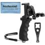 Fantaseal Ergonomic Action Camera Hand Grip Mount w/Smartphone Clip Compatible with Sony FDR X-3000V X1000VR HDR AS 300 AS-10/15 /20/30/50/100 Action Cam Nikon Keymission Hand Grip Handheld Holder