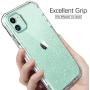 SKYLMW iPhone 11 Case 2019 6.1 inch,[Built in Screen Protector] Sparkly Bling Cover Full Body Shockproof Protective Hard Plastic TPU Phone Cases with Fashion Design for Women Girl,Clear/Silver Glitter