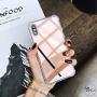 NET red iPhoneX mirror cell phone shell simple mirror Xr Apple XsMax wont crash shell 8/7plus female 6sp