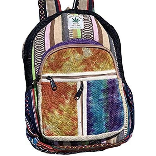 Unique Tie-dye Mini Hemp Backpack Small Back Pack Boho Backpack 100% Core Hemp| 100% VEGAN | Handmade with Love.
