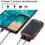 Solar Cell Phone Charger 10000mAh, POWOBEST Waterproof Solar Power Bank with Dual USB, External Backup Battery Pack for Smartphones, Portable Solar Panels with Flashlight & Compass Solar Cell Phone Charger 10000mAh, POWOBEST Waterproof Solar Power Bank with Dual USB, External Backup Battery Pack for Smartphones, Portable Solar Panels with Flashlight & Compass