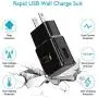 Fast Charging Block, USB Wall Charger Adapter Compatible Samsung Galaxy S6 S7 S8 S9 S10 / Edge/Plus/Active, Note 5, Note 8, Note 9, iPhone, LG, HTC and More (3 Packs)