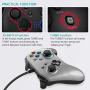 Wired Gaming Controller, Joystick Gamepad with Dual-Vibration PC Game Controller Compatible with PS3, Switch, Windows 10/8/7 PC, Laptop, TV Box, Android Mobile Phones, 6.5 ft USB Cable, Silver Color