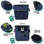 PetAmi Dog Treat Pouch | Dog Training Pouch Bag with Waist Shoulder Strap, Poop Bag Dispenser and Collapsible Bowl | Treat Training Bag for Treats, Kibbles, Pet Toys | 3 Ways to Wear