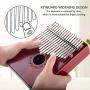 GECKO Kalimba 17 Keys Wide Key Thumb Piano builts-in EVA high-Performance Protective Box, Tuning Hammer and Study Instruction.K17MA