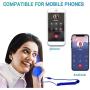 Retro Handset, Cell Phone Handset Anti Radiation 3.5mm Mini Microphone Speaker for iPhone iPad,Mobile Phones,Computer Blue