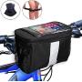 Bike Handlebar Bag Bike Basket with Mesh Pocket - Cold & Warm Insulation - Reflective Strap - Touchable Transparent Phone Pouch | Bicycle Front Bag, Bike Pouch for Cycling, Women, Cruisers
