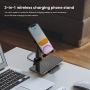 MEISO Wireless Charging Cell Phone Stand, Fully Foldable, Adjustable Phone Cradle,10W Max Qi-Enabled Wireless Charging Holder for iPhone 11/ES/MAX/XS/XR/X/8,AirPods/Pro,Samsung Galaxy S20/S10/S9/S8