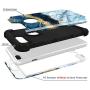 iPhone 8 Plus Case, iPhone 7 Plus Case, Hocase Heavy Duty Shockproof Protection Hard Plastic+Silicone Rubber Hybrid Protective Case for iPhone 7 Plus/iPhone 8 Plus - Blue Marble