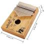 Yao Space Thumb Piano Kalimba 17 Keys,Portable Finger Piano with English Study Instruction, Tune Hammer and Storage Bag, Piano Gifts for Kids and Adults Beginners