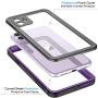 Vapesoon iPhone 11 Waterproof Case, Built-in Screen Protector 360 Full-Body Protection Clear Call Quality Heavy Duty Waterproof Shockproof Cover Case for iPhone 11 2019（6.1 Inch）-Purple