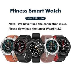 Smart Watch, Popglory Smartwatch HR, Touchscreen 1.3" Fitness Watch with Blood Pressure Monitor, IP68 Waterproof Fitness Watch, 15 Days Battery Life Compatible with Android Phones and iPhone