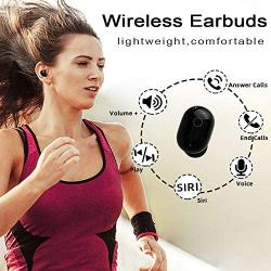 LiyuanQ Wireless Earbuds with Wireless Charging Case, Bluetooth 5.0 Earbuds in-Ear Stereo Earbuds with Smart LED Display, 4000mAh Large Battery Capacity Charging Case Suit for Sports, Workout, Gym