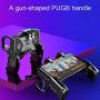 dissylove Four - Finger Linkage Game Handle, K21 PUGB Helper, Peace Elite Fast Shooting Button Controller for PUBG Rules of Survival Game Trigger Joystick Gamepad for 4-6.5" iOS & Android Phone
