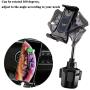 Cup Holder Tablet Mount, Car Cup Mount ipad Holder, Universal Cell Phone Holder for Cars Truck Vehicle Heavy Duty Car Cradle Stand Compatible with iPhone iPad Air Mini Pro Samsung Galaxy Tab