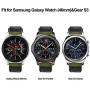 V-MORO Nylon Strap Compatible with Galaxy Watch 46mm Bands/Gear S3 Frontier Band Men 22mm Soft Breathable Woven Loop Replacement for Samsung Galaxy Watch 46mm/Gear S3 Smartwatch Army Green