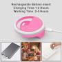 Cell Phone Selfie Ring Light for iPhone,Led Circle Selfie Light Ring Rechargeable Portable for Phone Camera IPad Laptop Live Stream/Makeup/Video Photography(Pink)