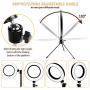 Naohiro Ring Light with Stand,10" LED Ring Light with Tripod and Cell Phone Holder & Remote Control,Selfie Ring Light for iPhone Android with 3 Modes & 10 Brightness