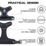 WALKTOFINE Dog Harness No Pull Reflective, Comfortable Harness with Handle,Fully Adjustable Pet Leash Vest for Small Medium Large Dog Breed Car Seat Harness