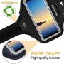 Galaxy Note 10+/ 9/8 Armband,RUNBACH Sweatproof Running Exercise Gym Cellphone Sportband Bag with Fingerprint Touch/Key Holder and Card Slot for Samsung Galaxy Note 10+/Note 9/Note 8 (Black)