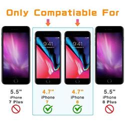 [4 Pack] for iPhone 8 / iPhone 7 Screen Protector Nearpow [Tempered Glass] Screen Protector with [9H Hardness] [Crystal Clear] [Easy Bubble-Free Installation] [Scratch Resist]