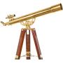 BARSKA Anchormaster 36x80mm Brass Refractor Telescope w/ Mahogany Floor Tripod