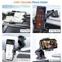 LeYi Car Phone Mount, Air Vent Dashboard Windshield Car Phone Holder with Long Arm Strong Suction Cup, Fit for iPhone SE 11 Pro X XS Max XR 8 7 6 Plus Samsung Galaxy S20 S10 Note10 Moto LG All Phones