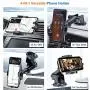 LeYi Car Phone Mount, Air Vent Dashboard Windshield Car Phone Holder with Long Arm Strong Suction Cup, Fit for iPhone SE 11 Pro X XS Max XR 8 7 6 Plus Samsung Galaxy S20 S10 Note10 Moto LG All Phones