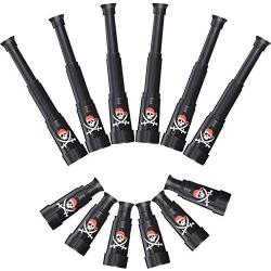 24 Pieces Plastic Pirate Telescopes Pirate Theme Party Telescopes Mini Telescopes Toy for Party Favor Supplies, Black